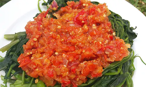 resep rujak kangkung